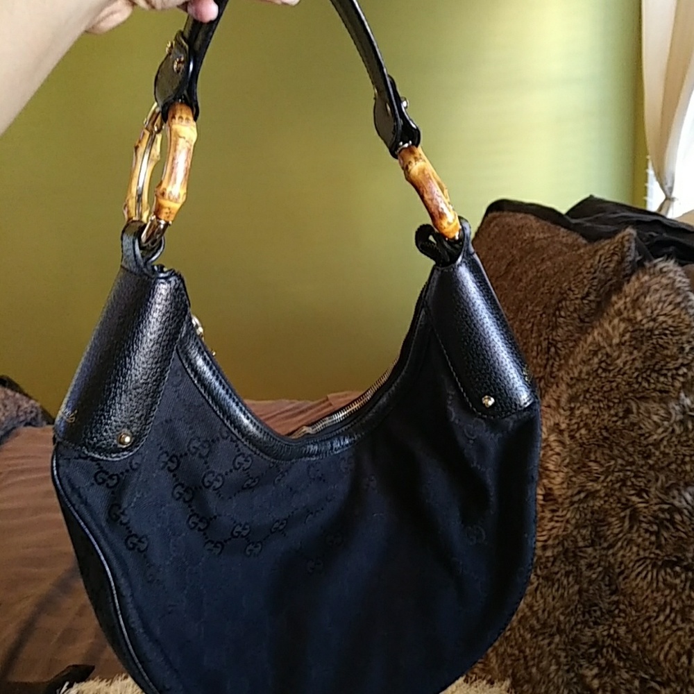 Authentic Black Gucci Hobo